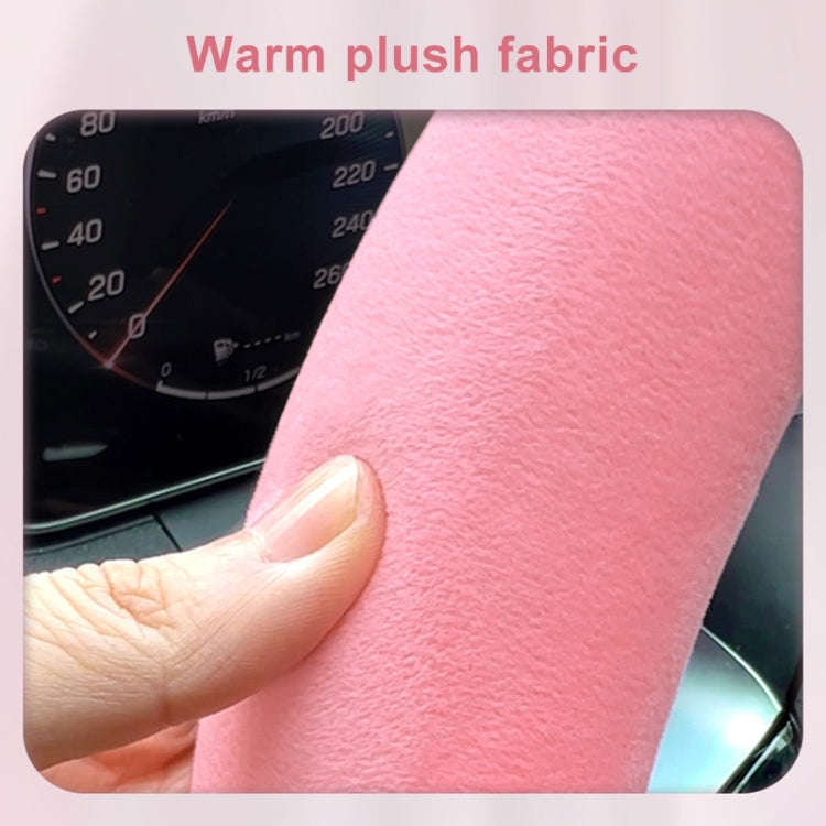 Round Style Car Universal Cartoon Pattern Plush Warm Anti-skid Steering Wheel Cover, Diameter: 38...