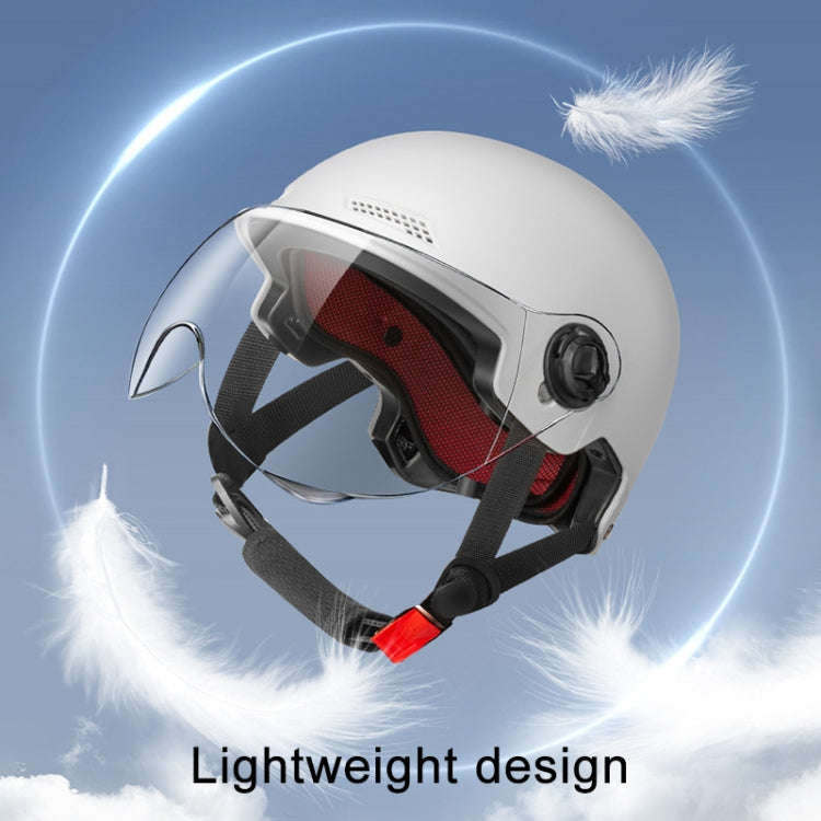 BY-1292 Unisex Motorcycle Frosted Protective Short Mirror Half Helmet (Grey)