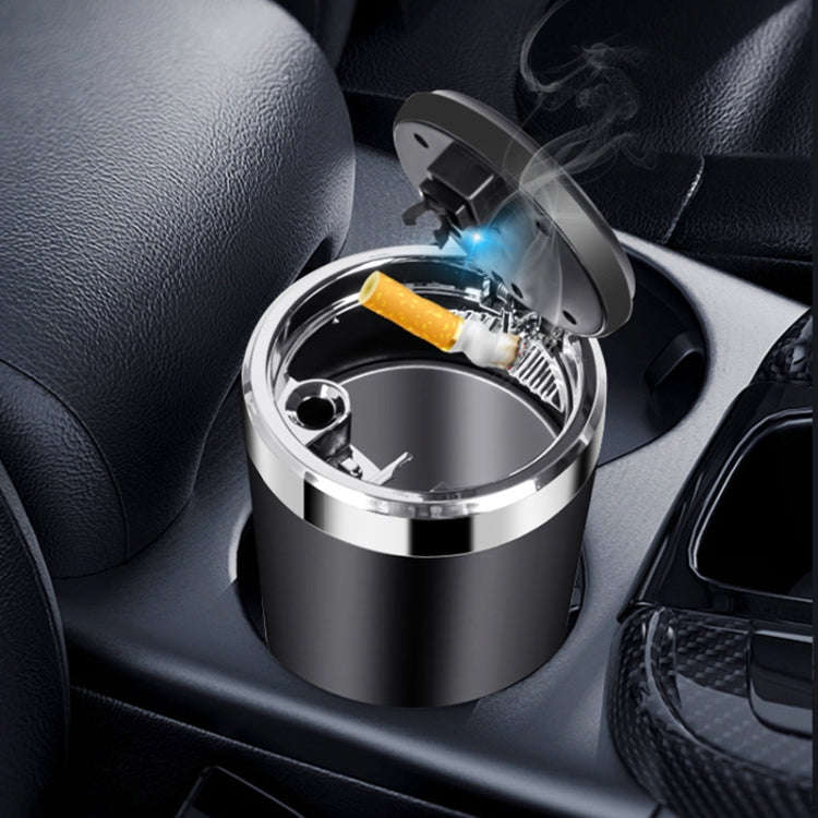 BY-1091 Car Press Style Metal Liner Ashtray with LED Light