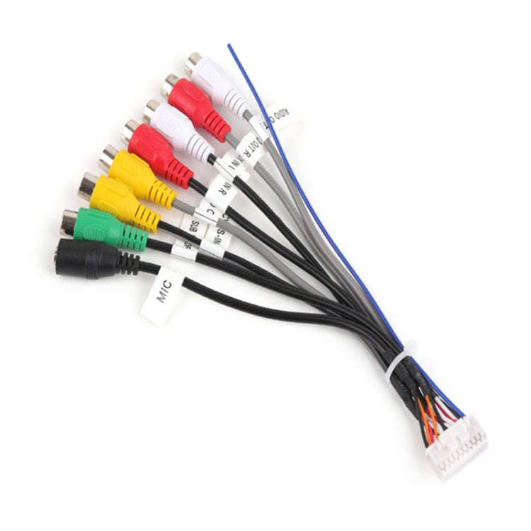 Palminfo Android Navigation 20-pin Audio Microphone Cable RCA Bass Amplifier Cable