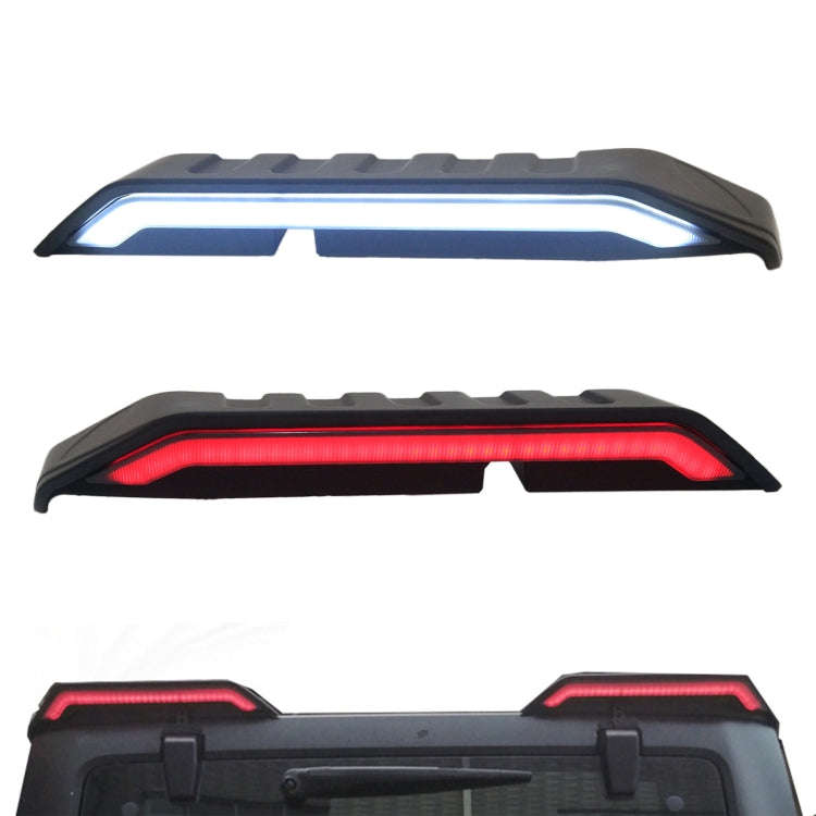 Car Modified Segmented Rear Wing Spoiler with Light for Jeep Wrangler JL 2018+, EU Version