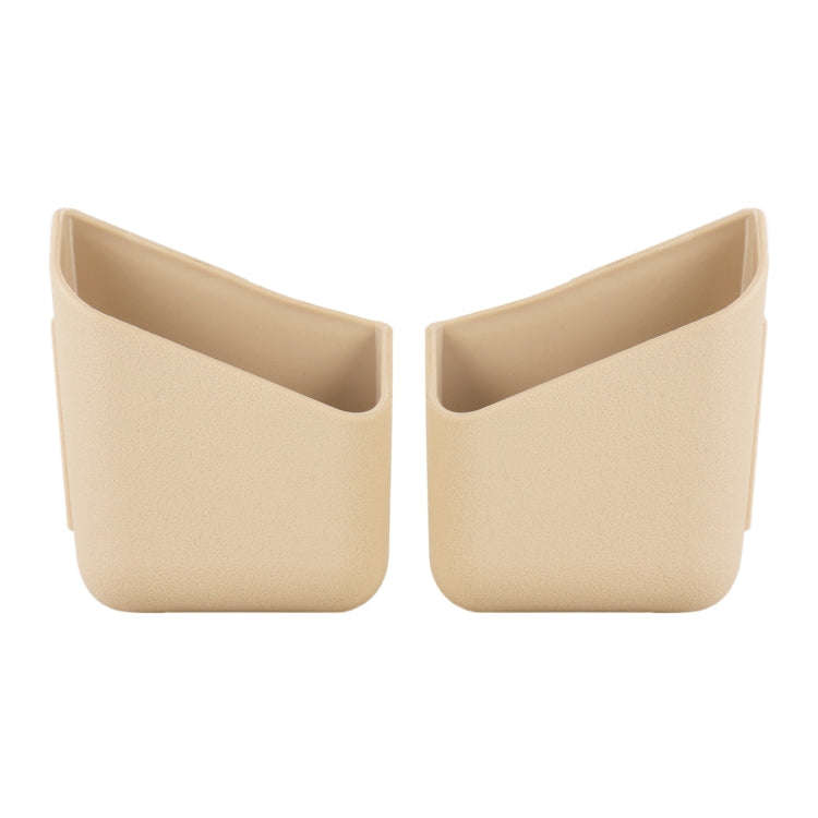 KMS-933 1 Pair Car Multifunctional Adhesive Storage Box Glasses Cellphone Storage Box (Beige)