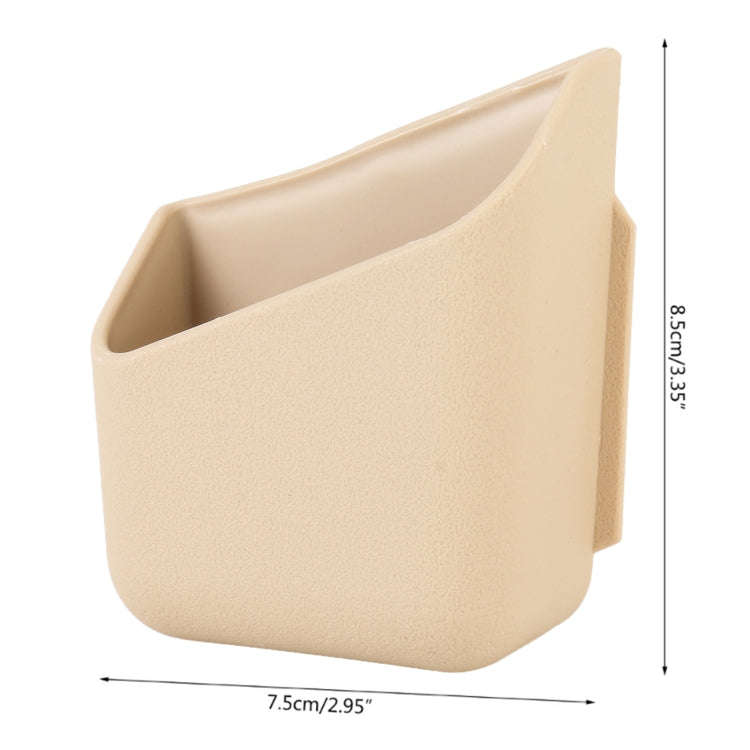 KMS-933 1 Pair Car Multifunctional Adhesive Storage Box Glasses Cellphone Storage Box (Beige)