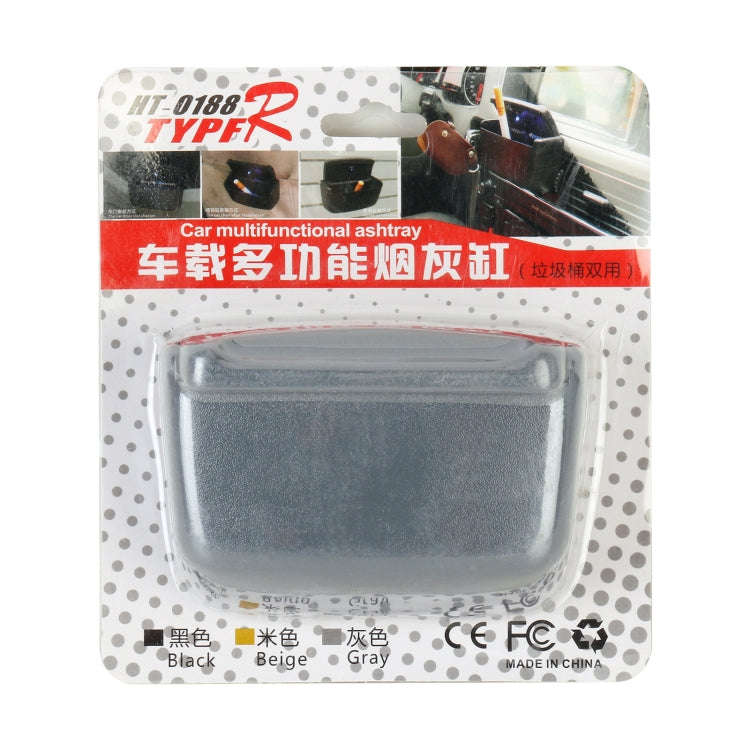HT-0188 Car Air Outlet Ashtray Storage Box Auto Side Door Hanging Garbage Glove Box (Grey)