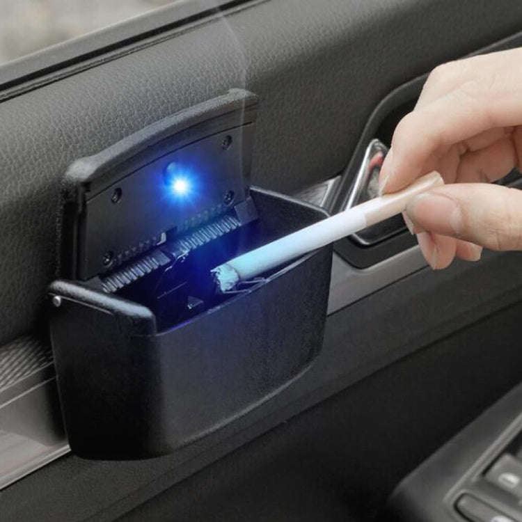 HT-0188 Car Air Outlet Ashtray Storage Box Auto Side Door Hanging Garbage Glove Box (Beige)