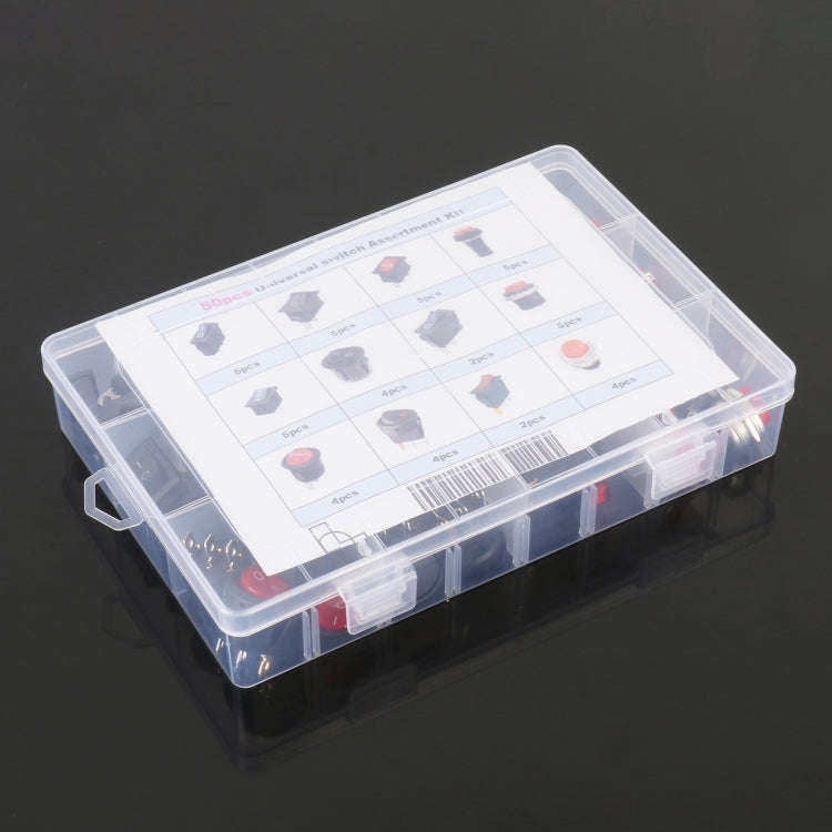 50pcs Universal Power Switch Button Assortment Kit