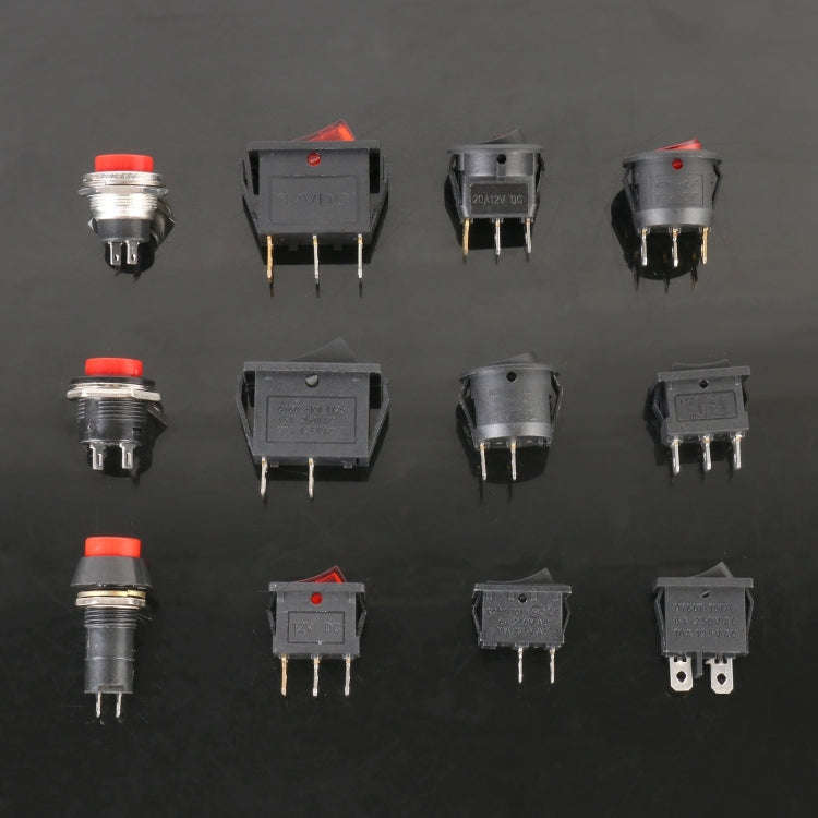 50pcs Universal Power Switch Button Assortment Kit