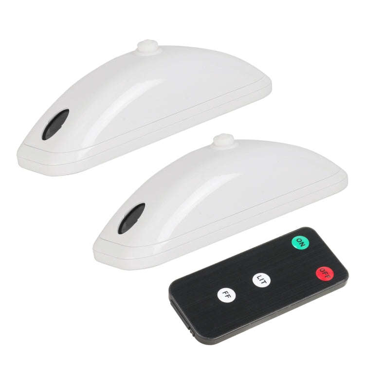 H901 2pcs / Pack Car Remote Pilot Light Warning Light Dual Flash Light (White)