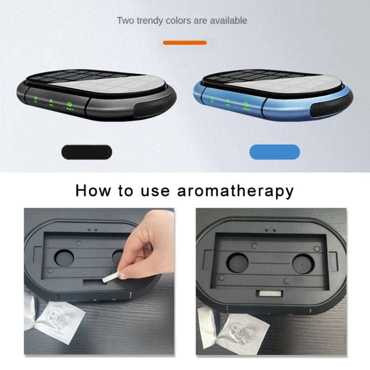 Car Negative Ion Air Purifier with 2 Solid Aromatherapy Sticks (Black)