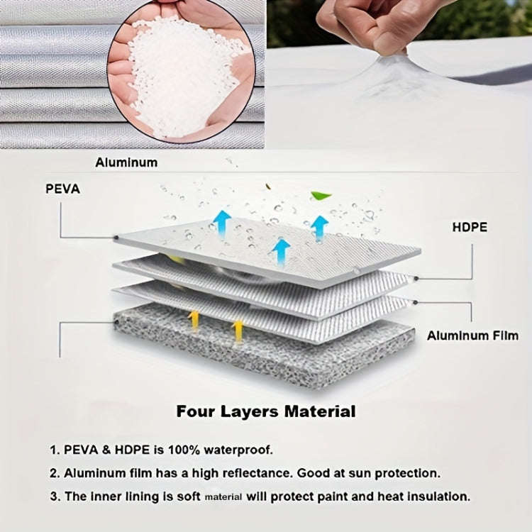 4pcs / Set Car Tire 420D Oxford Cloth Protective Cover, Diameter: 60-66cm, Width: 30cm