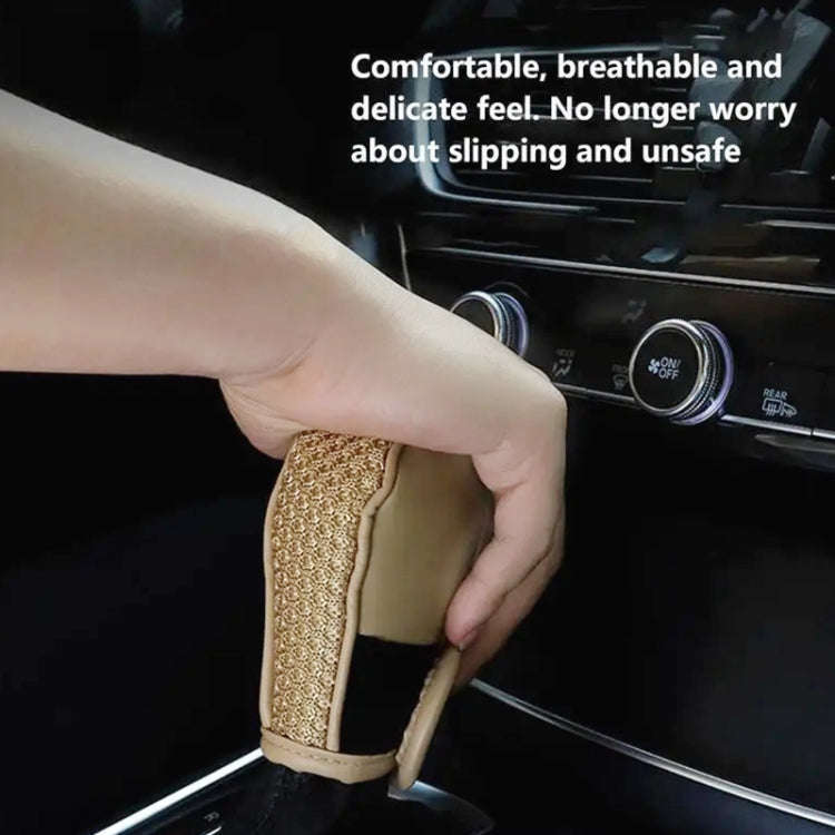 Universal Car PU + Ice Silk Gear Shift Knob Protective Cover (Black)