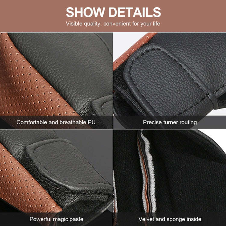 Universal Car PU Leather Gear Shift Knob Protective Cover (Brown)
