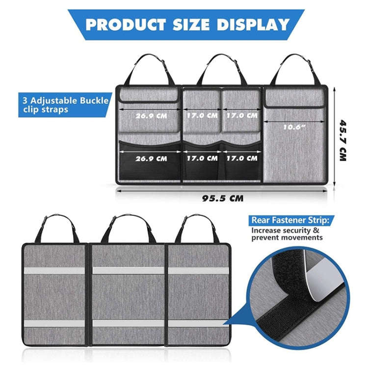 Car Hanging Back Seat Trunk Storage Bag Trunk Oxford Cloth Hanging Bag (Black)