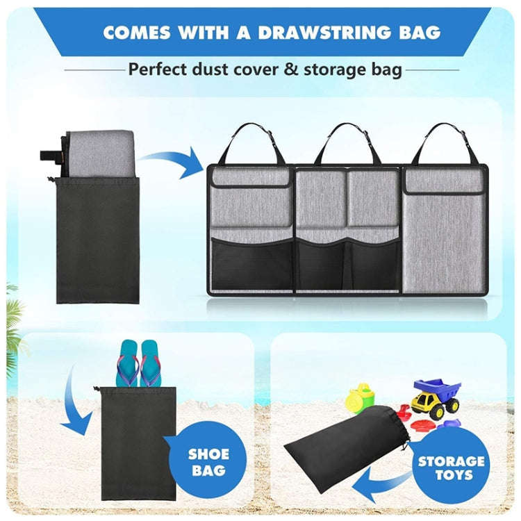 Car Hanging Back Seat Trunk Storage Bag Trunk Oxford Cloth Hanging Bag (Black)