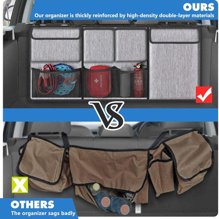 Car Hanging Back Seat Trunk Storage Bag Trunk Oxford Cloth Hanging Bag (Black)