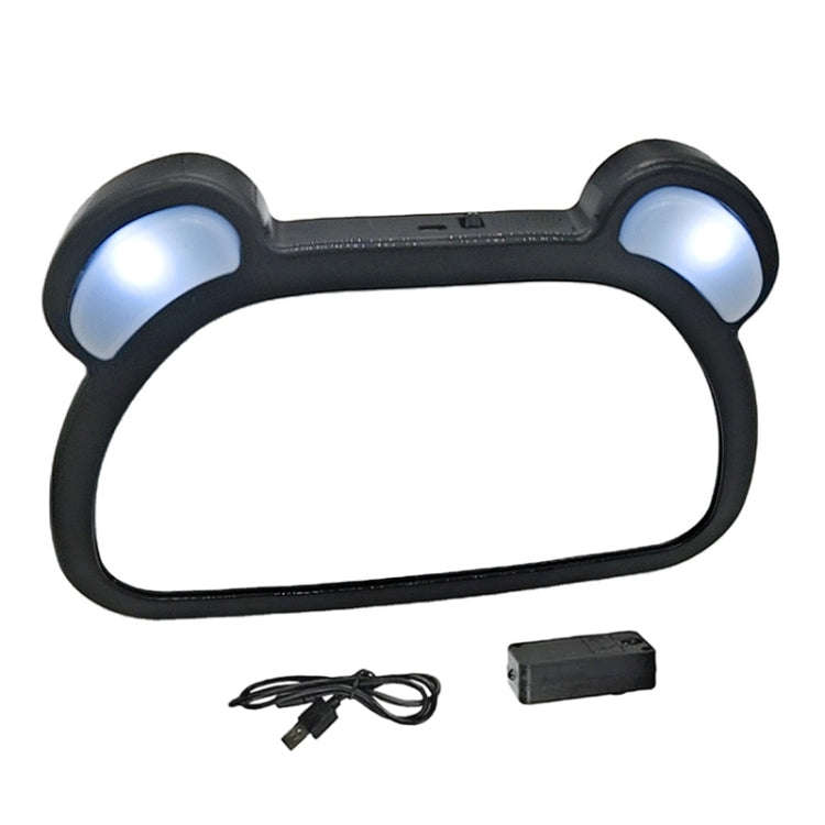 Car Baby Auxiliary Viewing Mirror with LED Remote Control Light + USB Charging