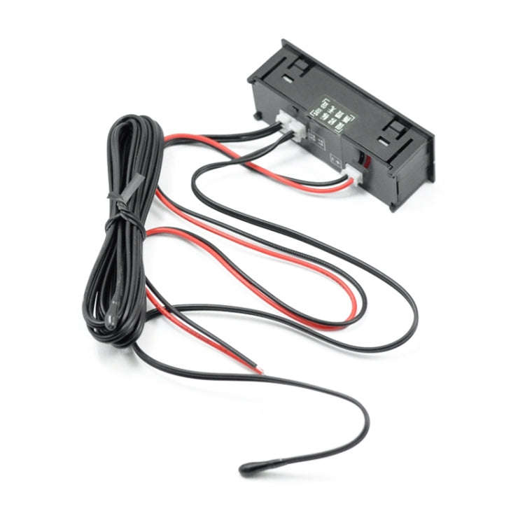 3 in 1 DC5-50V Car High-precision Electronic LED Luminous Clock + Thermometer + Voltmeter (Red)