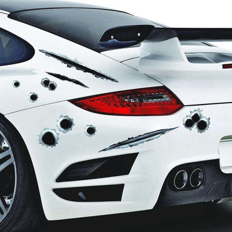 Car PVC Self-adhesive Bullet Hole Scratch Personalized Stickers
