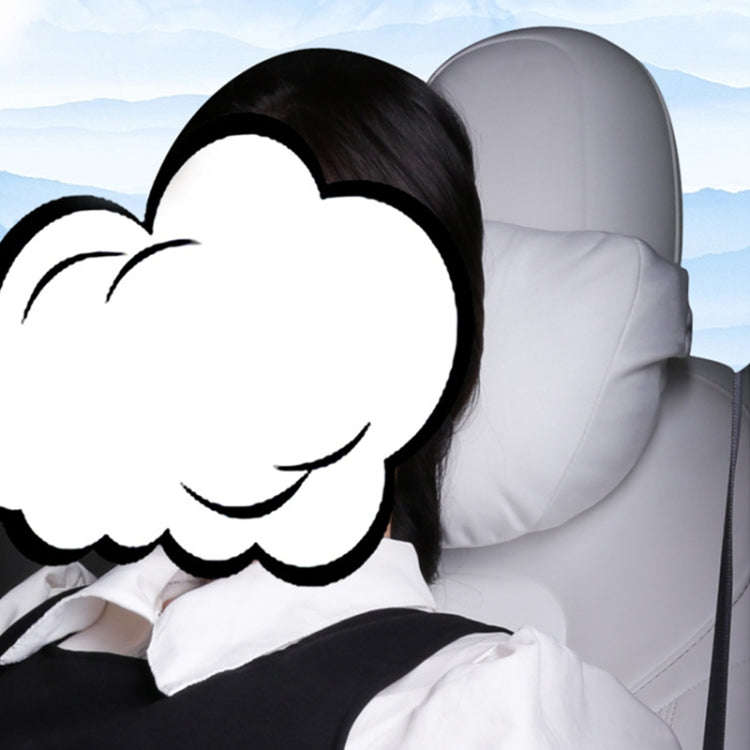 For Tesla Model 3 / Y Car Seat Neck Protector Headrest (White)