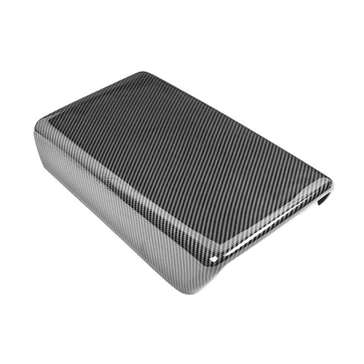 For Tesla Model 3 / Y Car Center Console Armrest Box Carbon Fiber Pattern Protective Cover