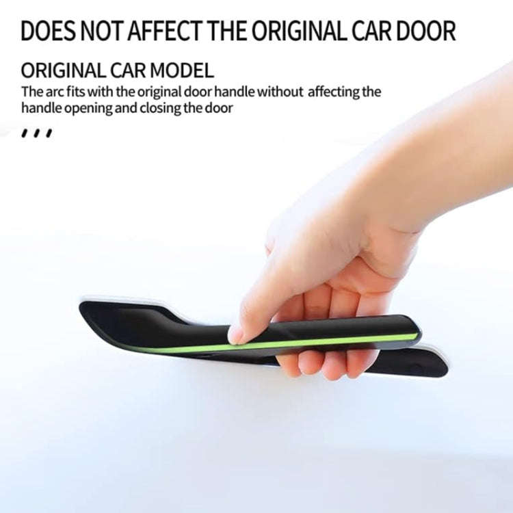 For Tesla Model 3 / Y 4pcs / Set Car Door Handle Luminous Decorative Sticker