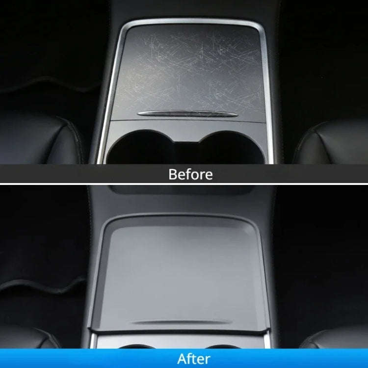 For Tesla Model 3 / Y Car Center Console Silicone Anti-slip Protective Mat (Grey)