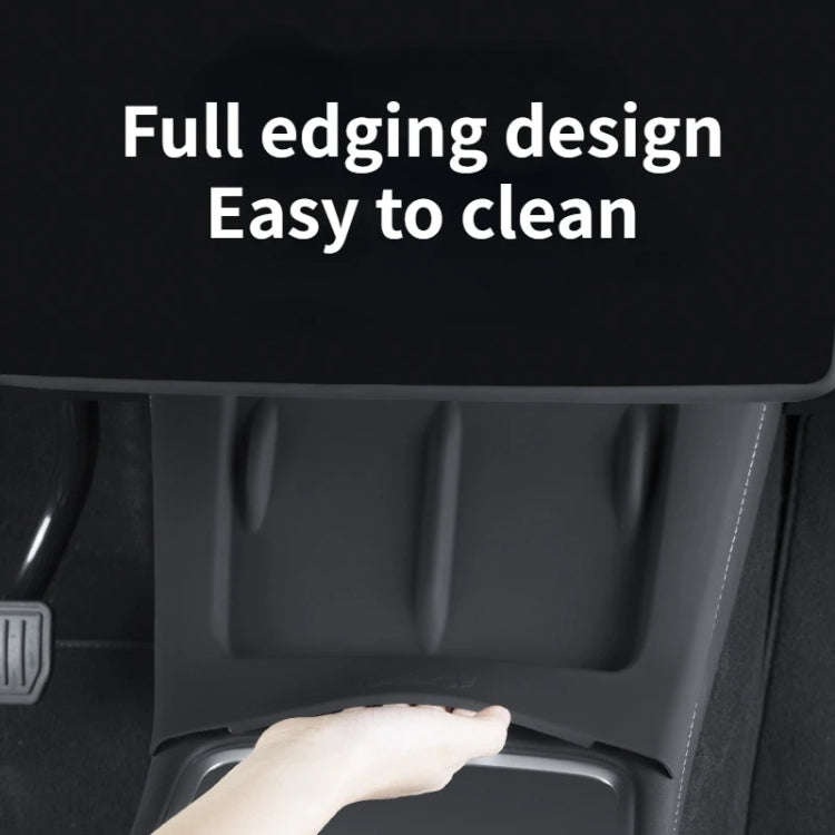 For Tesla Model 3 / Y Car Center Console Phone Wireless Charging Silicone Anti-slip Mat (White)