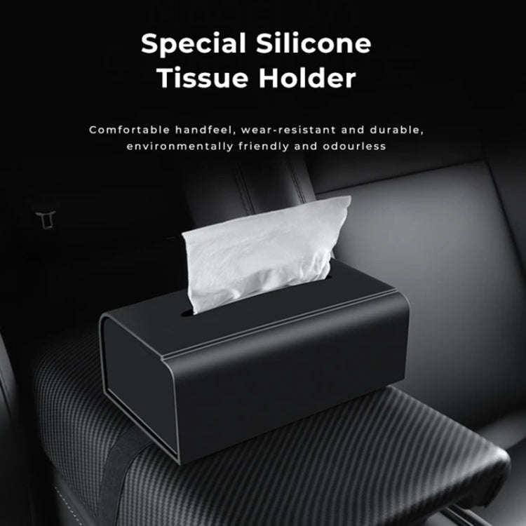 For Tesla Universal Car Silicone Tissue Box Elastic Belt Paper Box