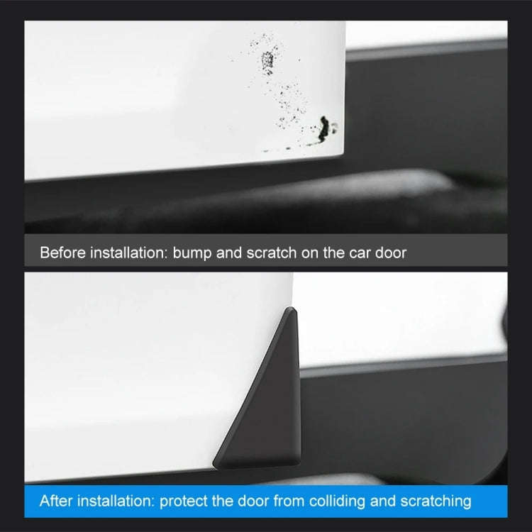 For Tesla Model 3 / Y 4pcs / Set Car Front & Rear Door Corner Anti-collision Strips