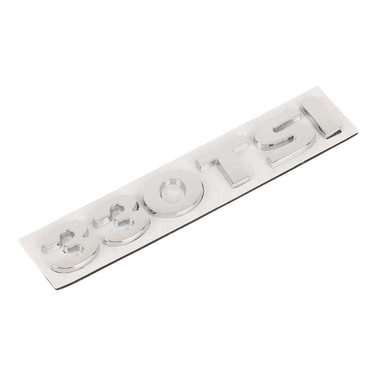 Car 330TSI Pattern 3D Metal Personalized Decorative Stickers, Size: 11.5x2.5x0.5cm (Silver)