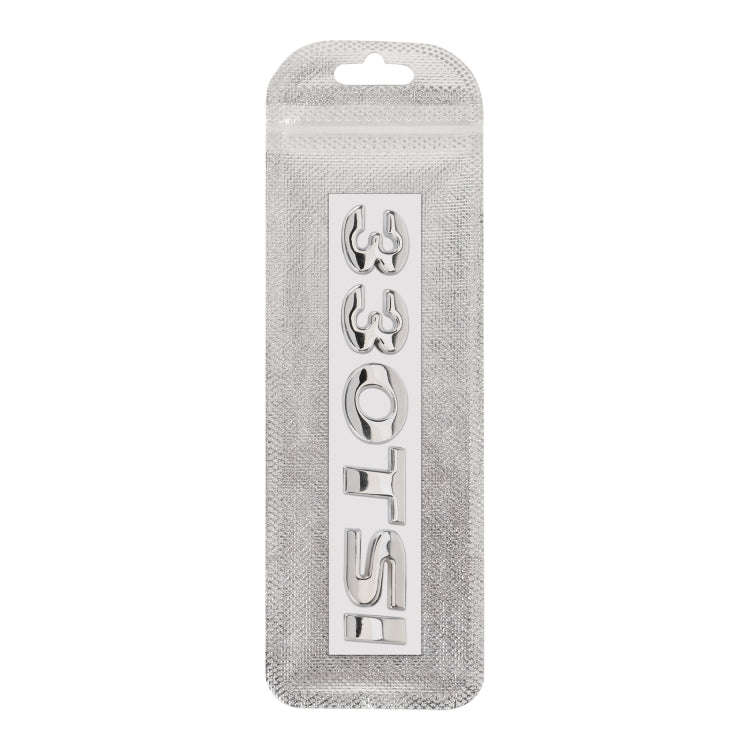 Car 330TSI Pattern 3D Metal Personalized Decorative Stickers, Size: 11.5x2.5x0.5cm (Silver)