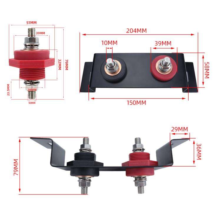 CP-5190 M10 Copper Stud Car RV Marine Battery Terminal Starter Battery Terminal Extender