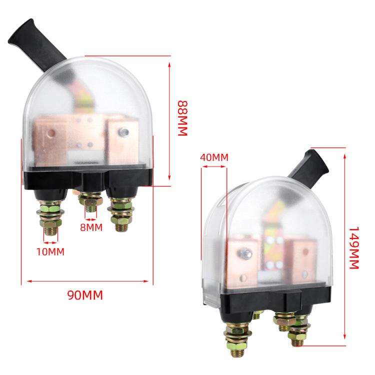RV Yacht E-108 Battery High Current Power Off Main Switch (Transparent)