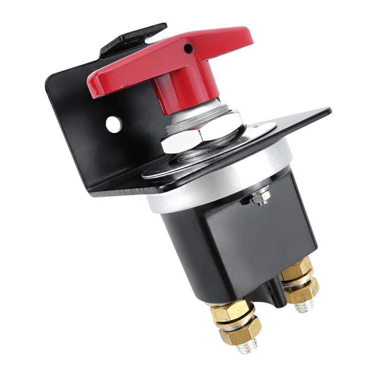 300A High Current Silver-plated Copper 12V-36V Battery Cut Off Switch with Red Handle Isolator & ...