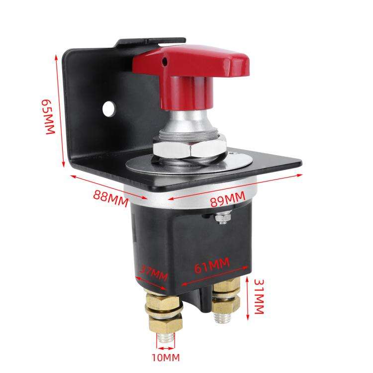 300A High Current Silver-plated Copper 12V-36V Battery Cut Off Switch with Red Handle Isolator & ...