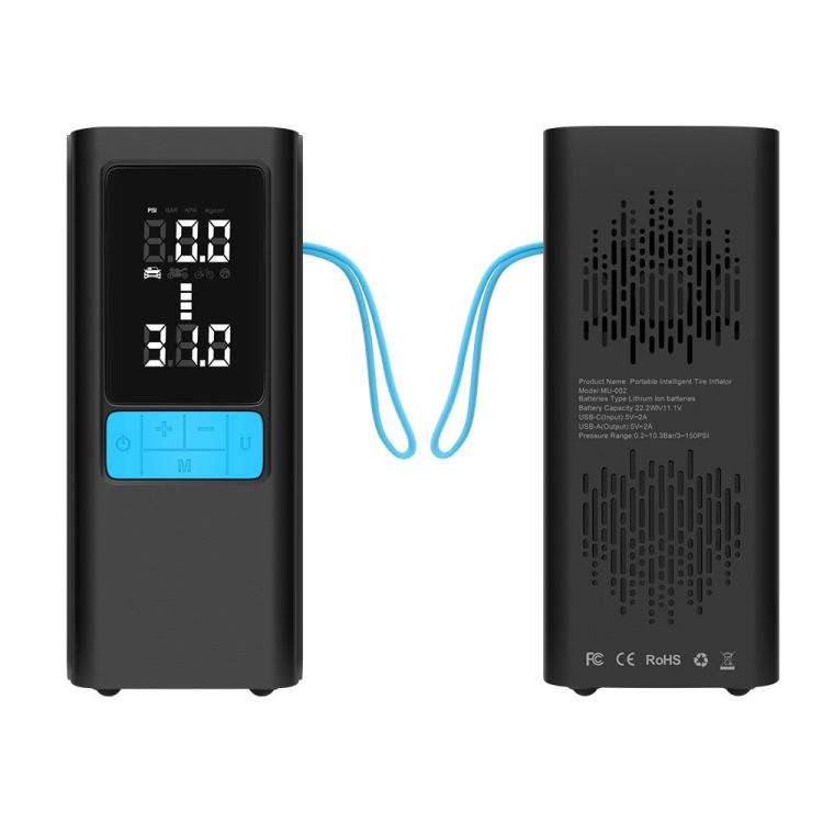 12V Portable Air Pump for Car Motorcycle Tires (Black)