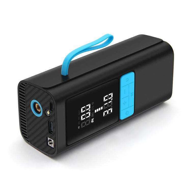 12V Portable Air Pump for Car Motorcycle Tires (Black)