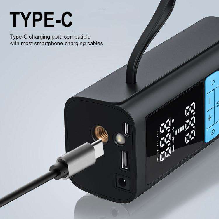 12V Portable Air Pump for Car Motorcycle Tires (Black)