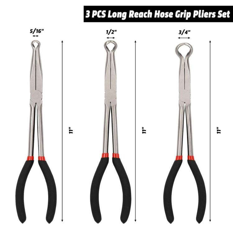 Extended Pointed Nose O-ring Pliers, Size: 3/4 inch (Black)