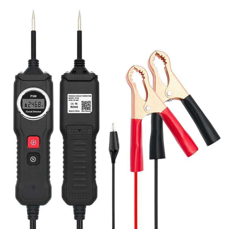 P100 5V-40V Electric Circuit Tester, Two Power Supply, Cable Length: 4m (Black)