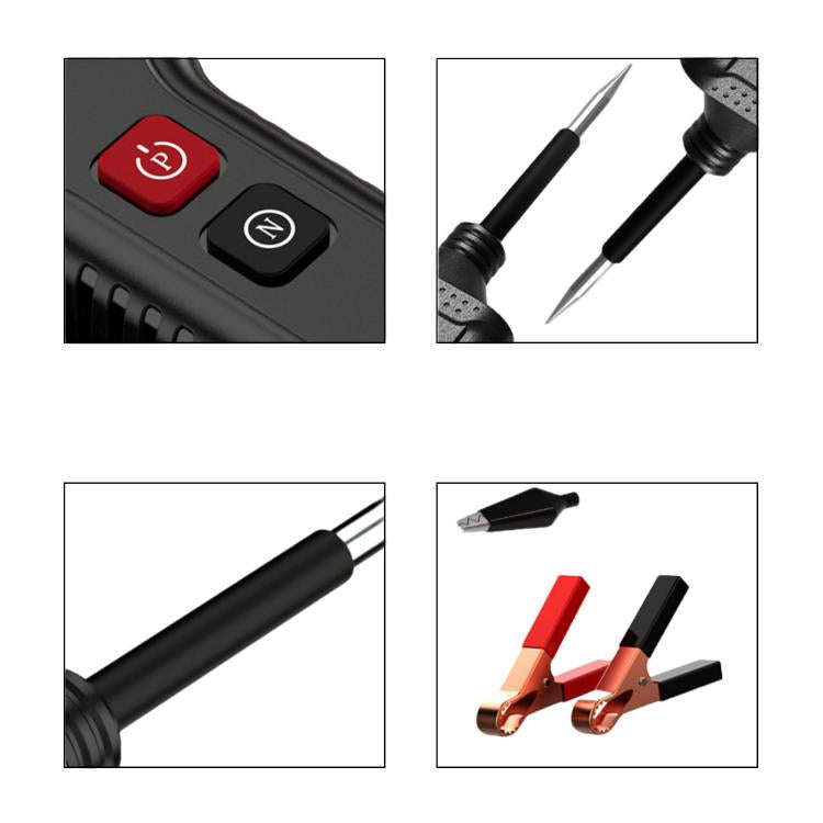 P100 5V-40V Electric Circuit Tester, Two Power Supply, Cable Length: 4m (Black)