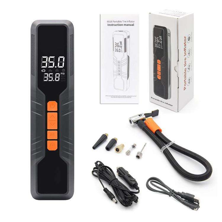 60W Portable Tire Inflator Cordless Air Pump (Black)