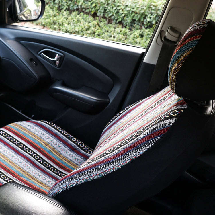TIROL T25941 General Car Ethnic Style Double Front Seat Protective Cover