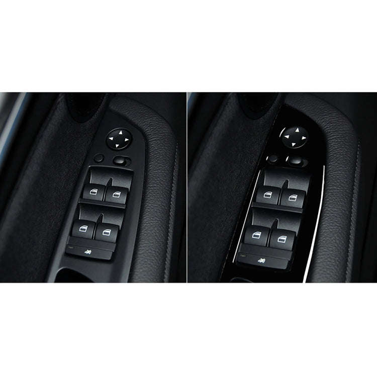 Car Left Drive Window Lift Panel + Start Button Decorative Sticker for BMW X5 E70 2008-2013 / X6 ...