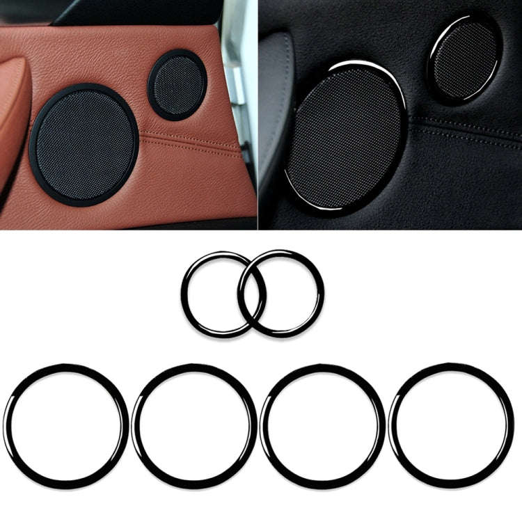 6pcs / Set Car Door Horn Ring Decorative Sticker for BMW X5 E70 2008-2013 / X6 E71 2009-2014, Lef...