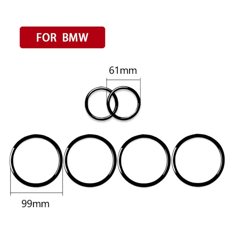6pcs / Set Car Door Horn Ring Decorative Sticker for BMW X5 E70 2008-2013 / X6 E71 2009-2014, Lef...