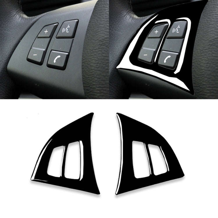 Car Steering Wheel Buttons Decorative Sticker for BMW E70 X5 2008-2013, Left and Right Drive Univ...