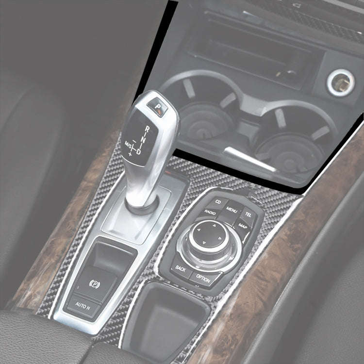 Car Left Drive Water Cup Holder Decorative Sticker for BMW E70 X5 / E71 X6 2009-2013(Black)