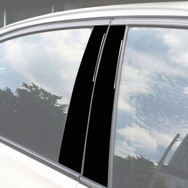 Car B Pillar Decorative Sticker for BMW X5 E70 2008-2013, Left and Right Drive Universal(Black)