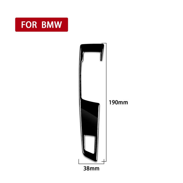 Car Right Drive Gear Panel Single Key Decorative Sticker for BMW Series 5 F10 2011-2017(Black)